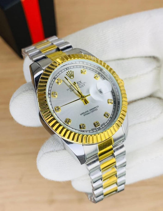 Luxury Rolex-Inspired Day-Date Gents Watch – Premium Stainless Steel