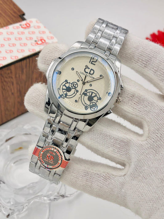 Classic Stainless Steel Men’s Analog Watch – Stylish Quartz Collection