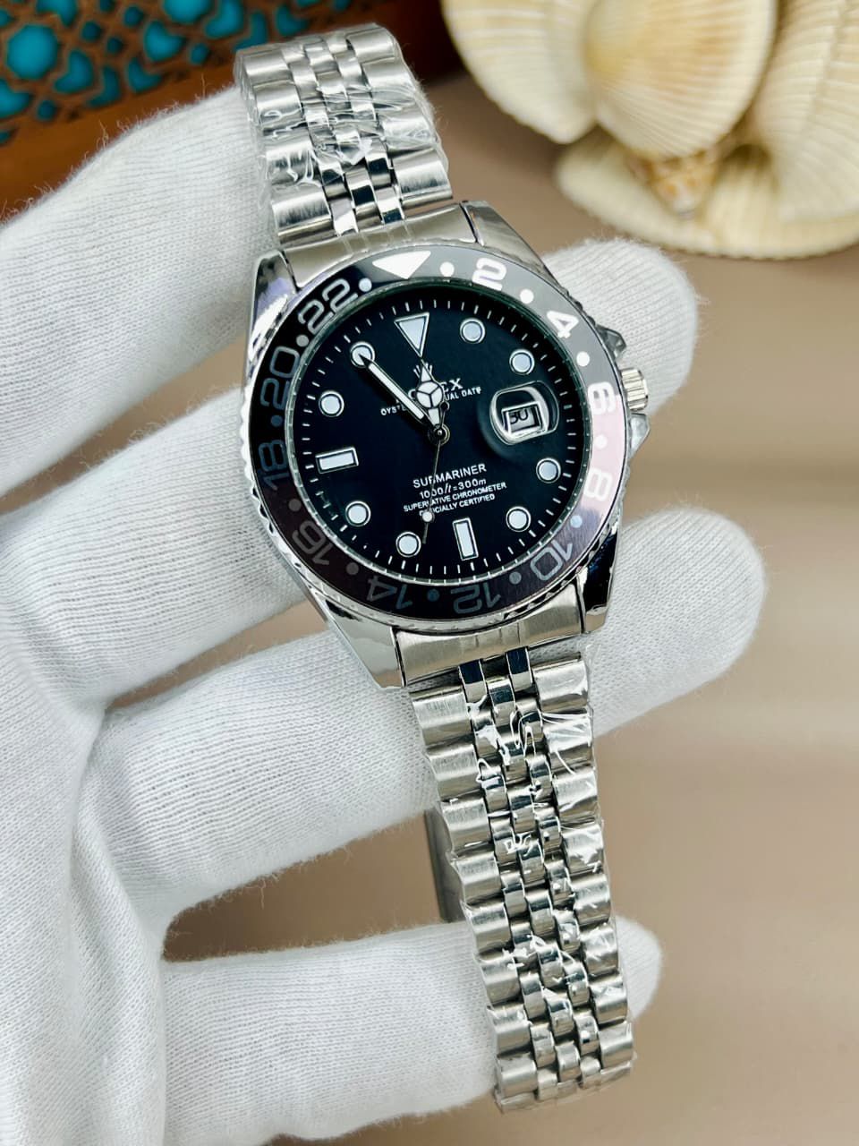 ROLEX SUBMARINER MENS STAINLESS STEEL WATCH