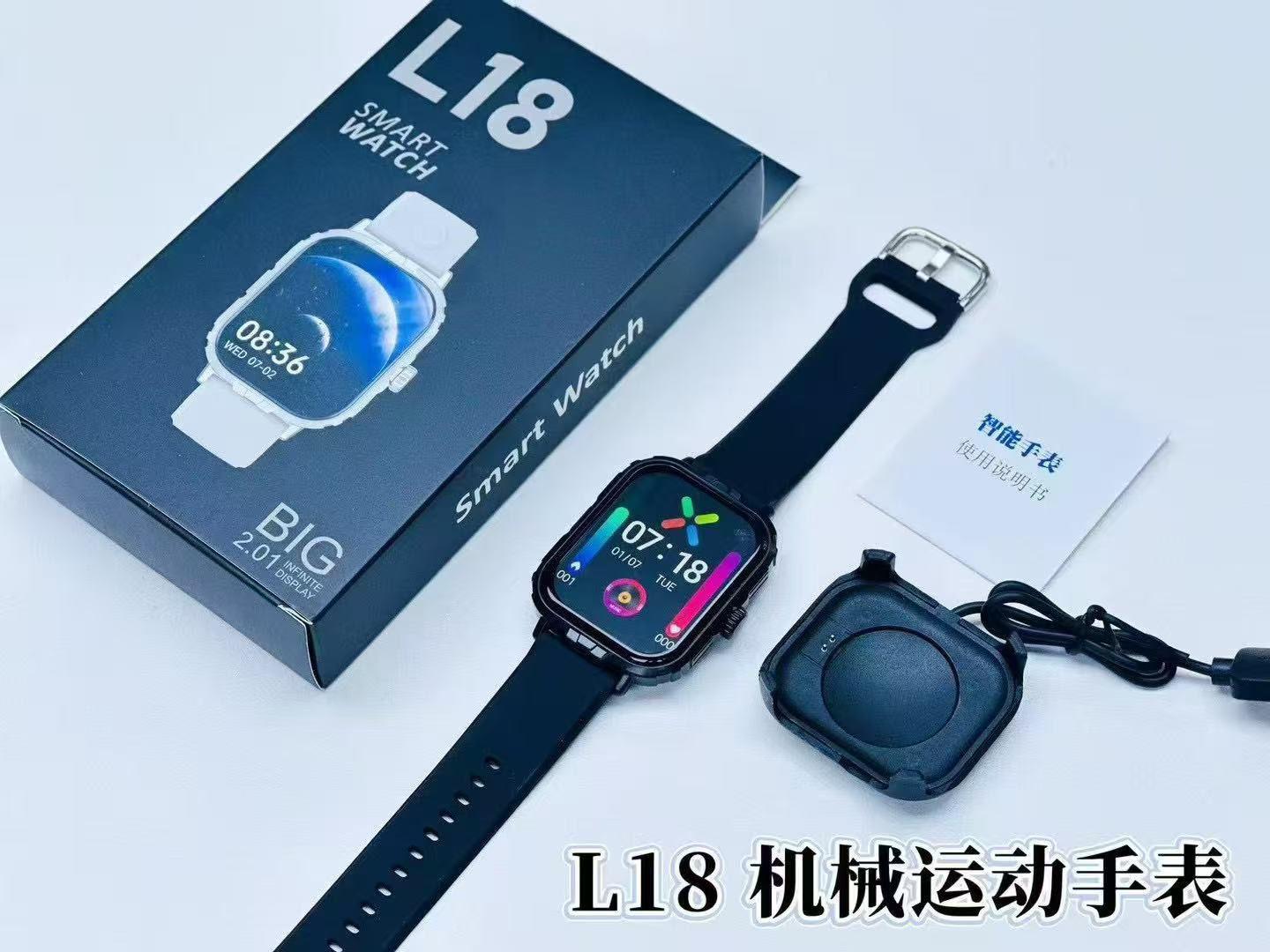 L18 Smart Watch – 2.01” HD Display | Fitness & Health Tracker | Bluetooth Call