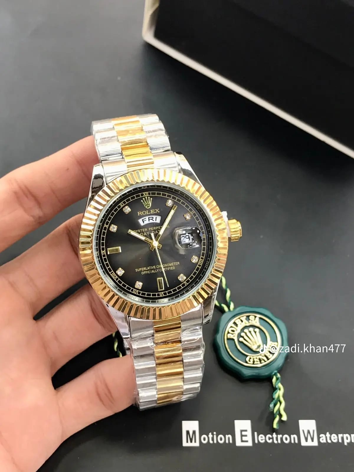 Luxury Rolex-Inspired Day-Date Gents Watch – Premium Stainless Steel