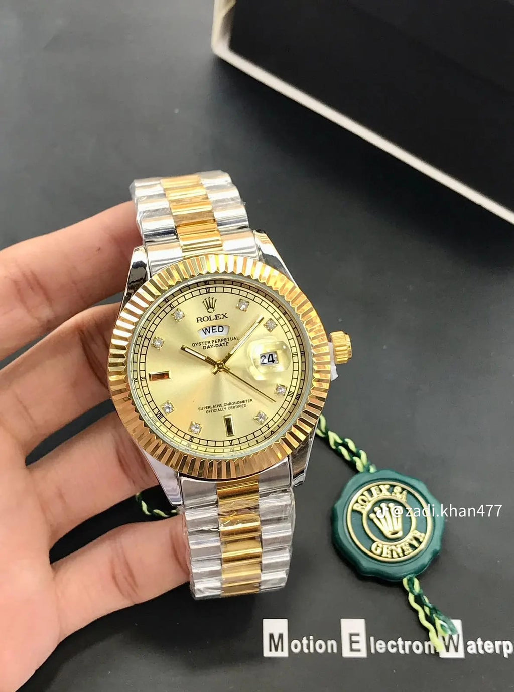 Luxury Rolex-Inspired Day-Date Gents Watch – Premium Stainless Steel