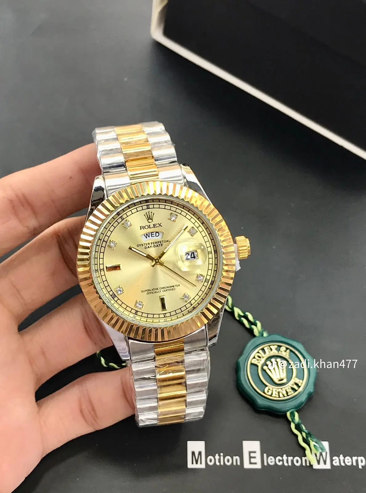 Luxury Rolex-Inspired Day-Date Gents Watch – Premium Stainless Steel