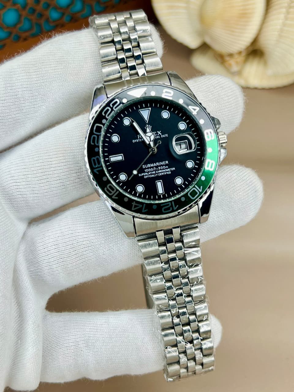 ROLEX SUBMARINER MENS STAINLESS STEEL WATCH