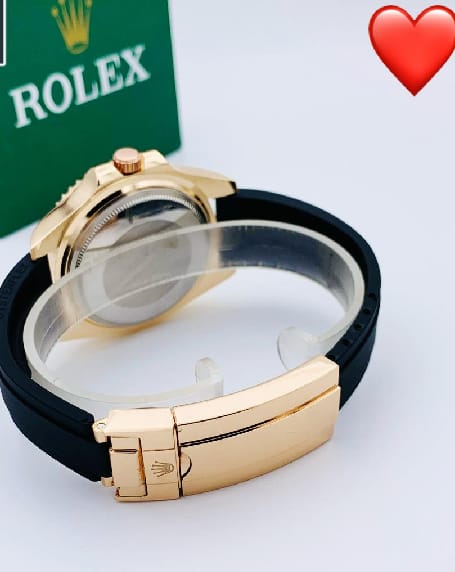 ROLEX YACHT MASTER SILICONE STRAP WATCH