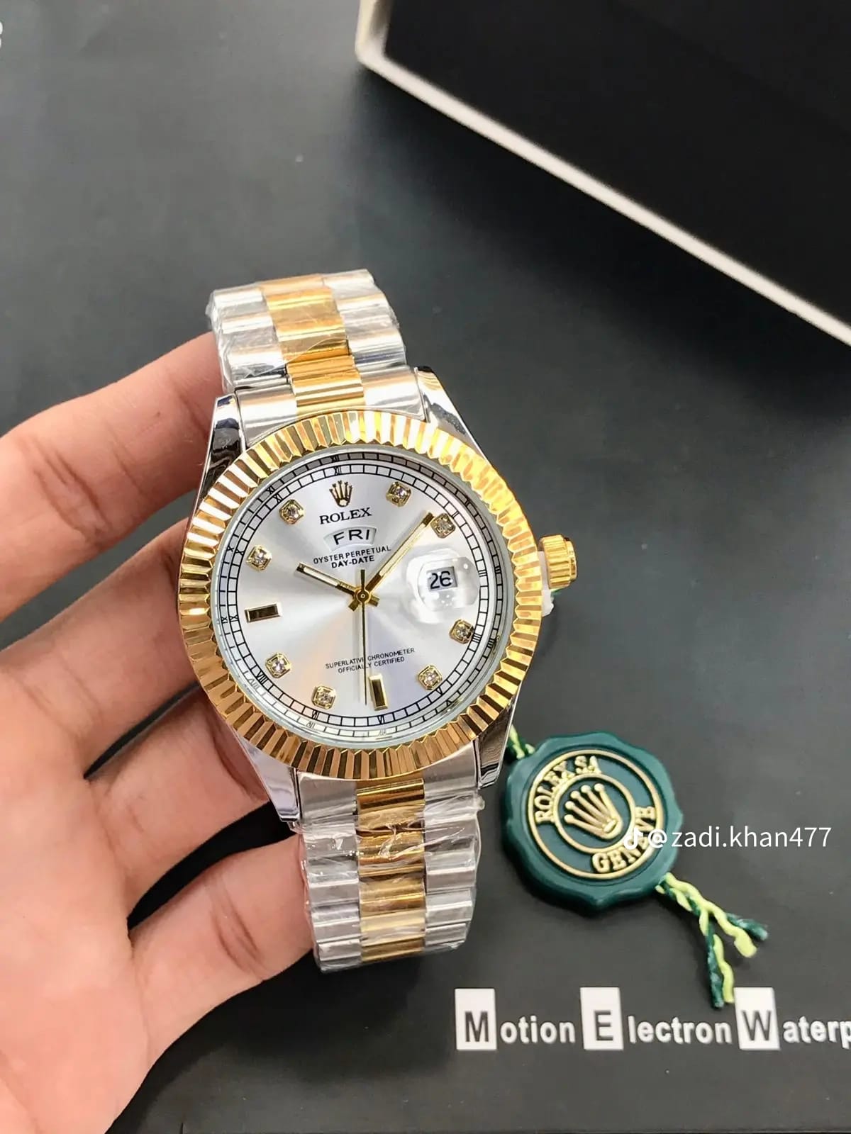 Luxury Rolex-Inspired Day-Date Gents Watch – Premium Stainless Steel