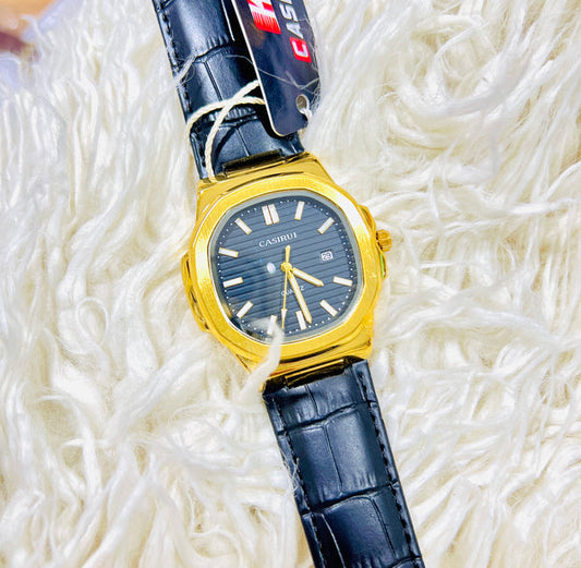 Casirui Luxury Quartz Wrist Watch –  master lock  Leather Strap